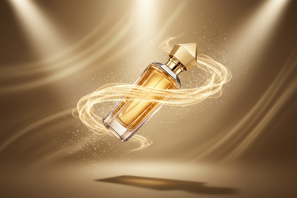 Gold Perfume Smoke Effect