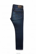 Луксозни мъжки дънки тъмносини slim fit