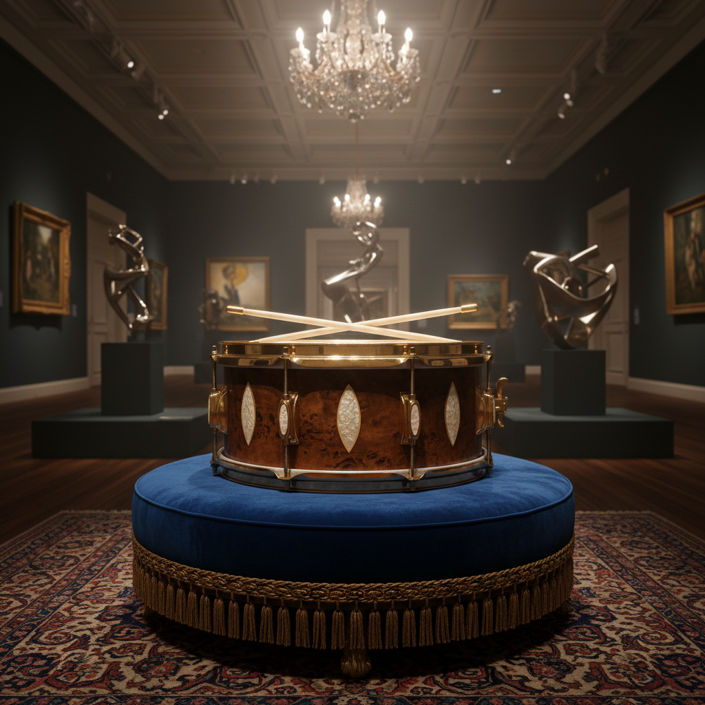 Luxury handcrafted drum in premium setting