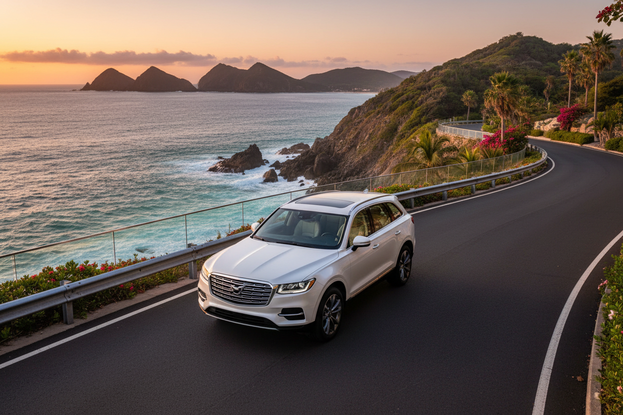 White luxury SUV jeep