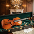 Luxury handcrafted violin in premium setting